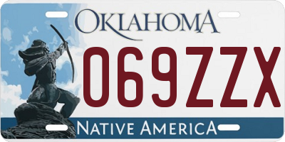 OK license plate 069ZZX