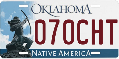 OK license plate 070CHT