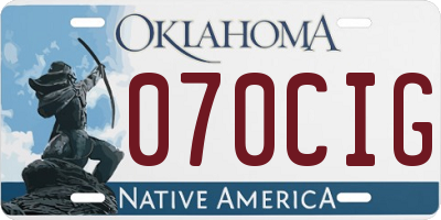 OK license plate 070CIG