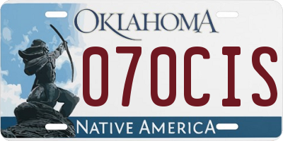 OK license plate 070CIS