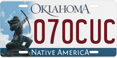 OK license plate 070CUC