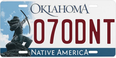 OK license plate 070DNT