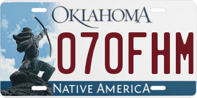 OK license plate 070FHM