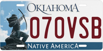 OK license plate 070VSB