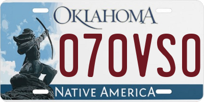 OK license plate 070VSO