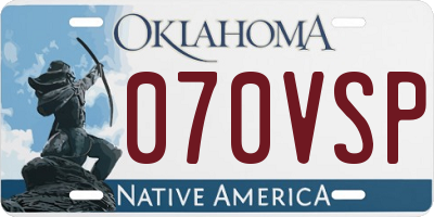 OK license plate 070VSP
