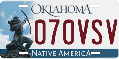 OK license plate 070VSV