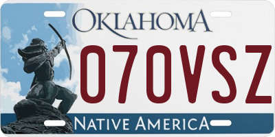 OK license plate 070VSZ