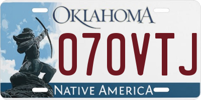 OK license plate 070VTJ