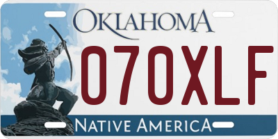 OK license plate 070XLF