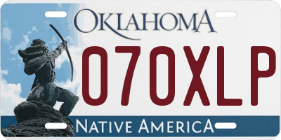 OK license plate 070XLP