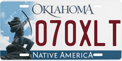 OK license plate 070XLT
