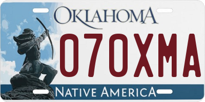 OK license plate 070XMA