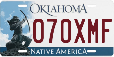 OK license plate 070XMF