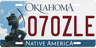 OK license plate 070ZLE