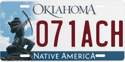 OK license plate 071ACH