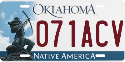 OK license plate 071ACV