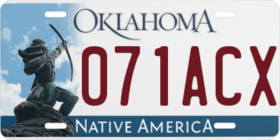 OK license plate 071ACX