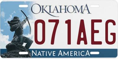 OK license plate 071AEG