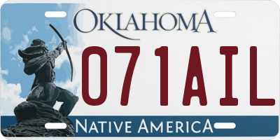 OK license plate 071AIL