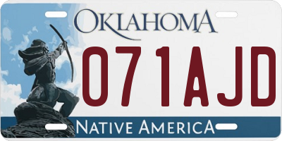 OK license plate 071AJD