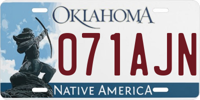 OK license plate 071AJN