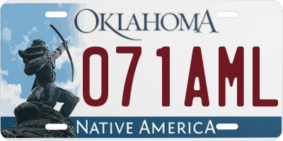OK license plate 071AML