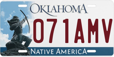 OK license plate 071AMV