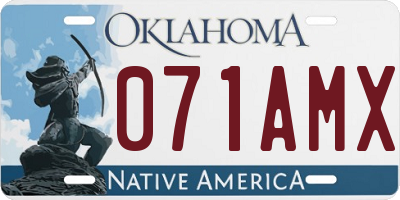 OK license plate 071AMX