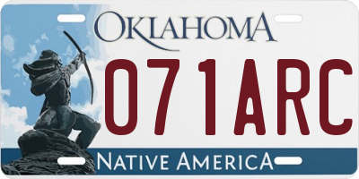 OK license plate 071ARC