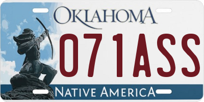 OK license plate 071ASS