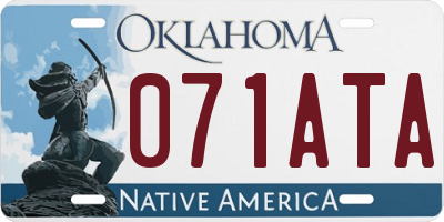 OK license plate 071ATA