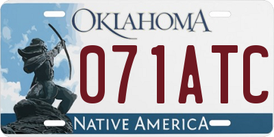 OK license plate 071ATC