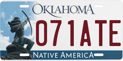 OK license plate 071ATE