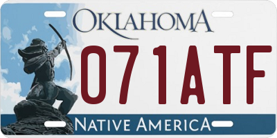 OK license plate 071ATF