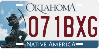 OK license plate 071BXG