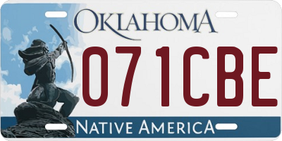 OK license plate 071CBE