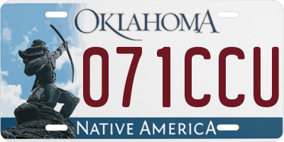 OK license plate 071CCU