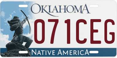 OK license plate 071CEG