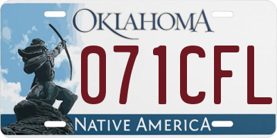OK license plate 071CFL