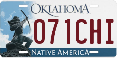 OK license plate 071CHI