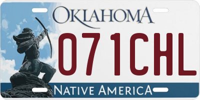OK license plate 071CHL