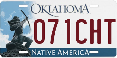 OK license plate 071CHT