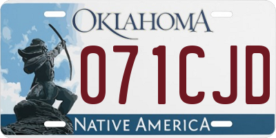 OK license plate 071CJD