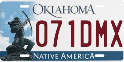 OK license plate 071DMX