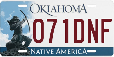 OK license plate 071DNF