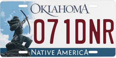 OK license plate 071DNR