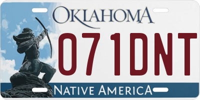 OK license plate 071DNT