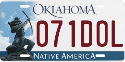 OK license plate 071DOL