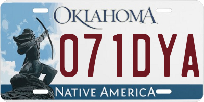 OK license plate 071DYA
